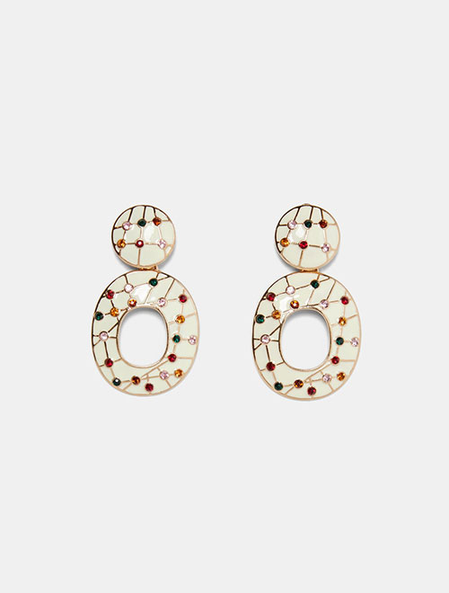 Metal Leaf Earrings - imagine 2